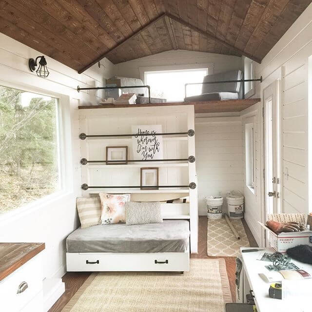 Una escalera en una Tiny House
